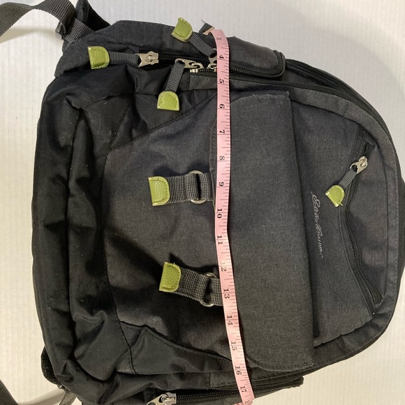 Eddie Bauer Black/Gray w Green Backpack Versatile and Durable - Picture 5 of 10
